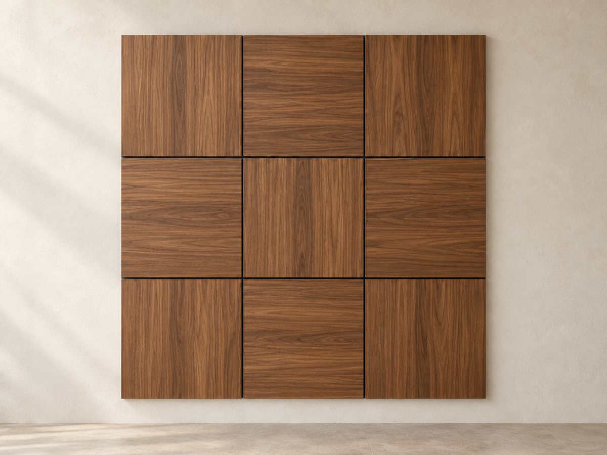 شبكة ألواح مربعة — Square panel wall grid