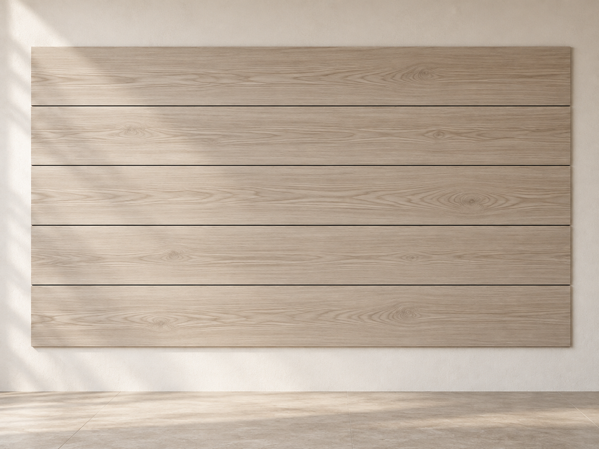 شرائح أفقية عريضة — Broad horizontal wall slats