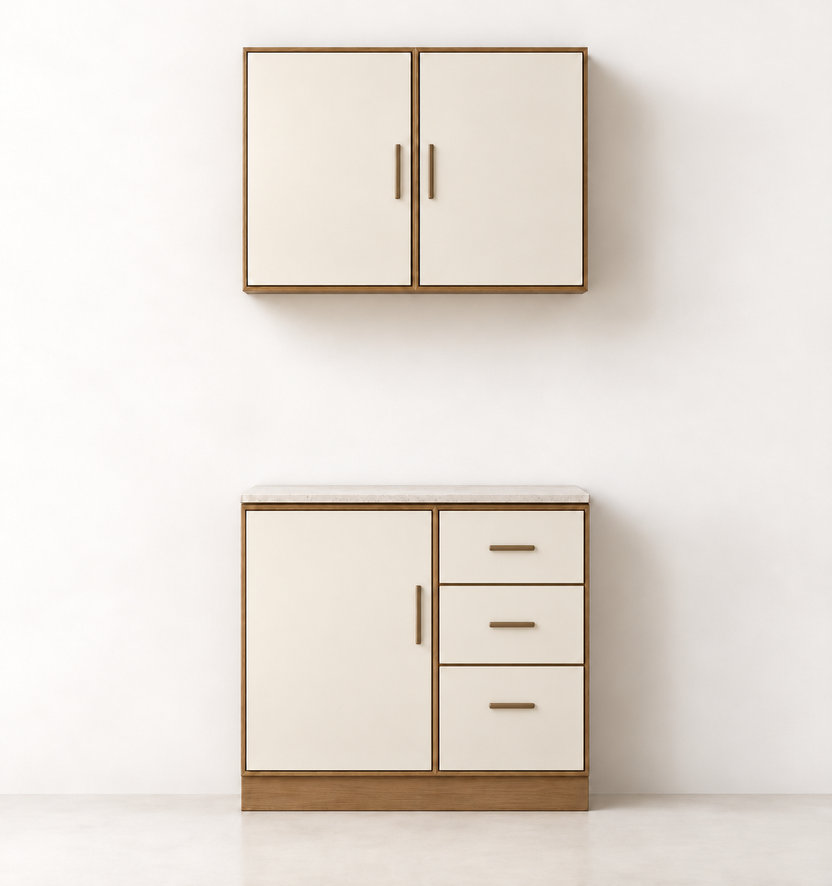 تصميم مطبخ مستقيم 100 سم — Straight kitchen design 100 cm